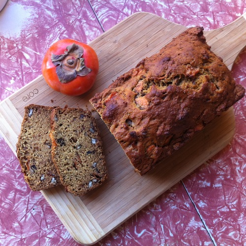vegan persimmon bread