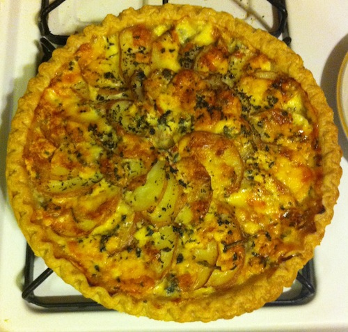 potato and blue cheese tart