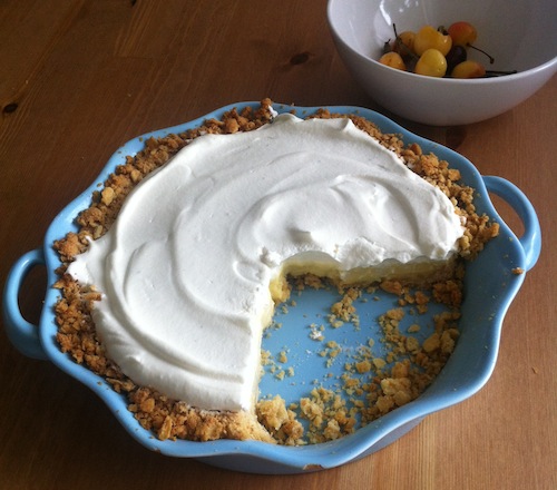lime custard pie with saltine cracker crust